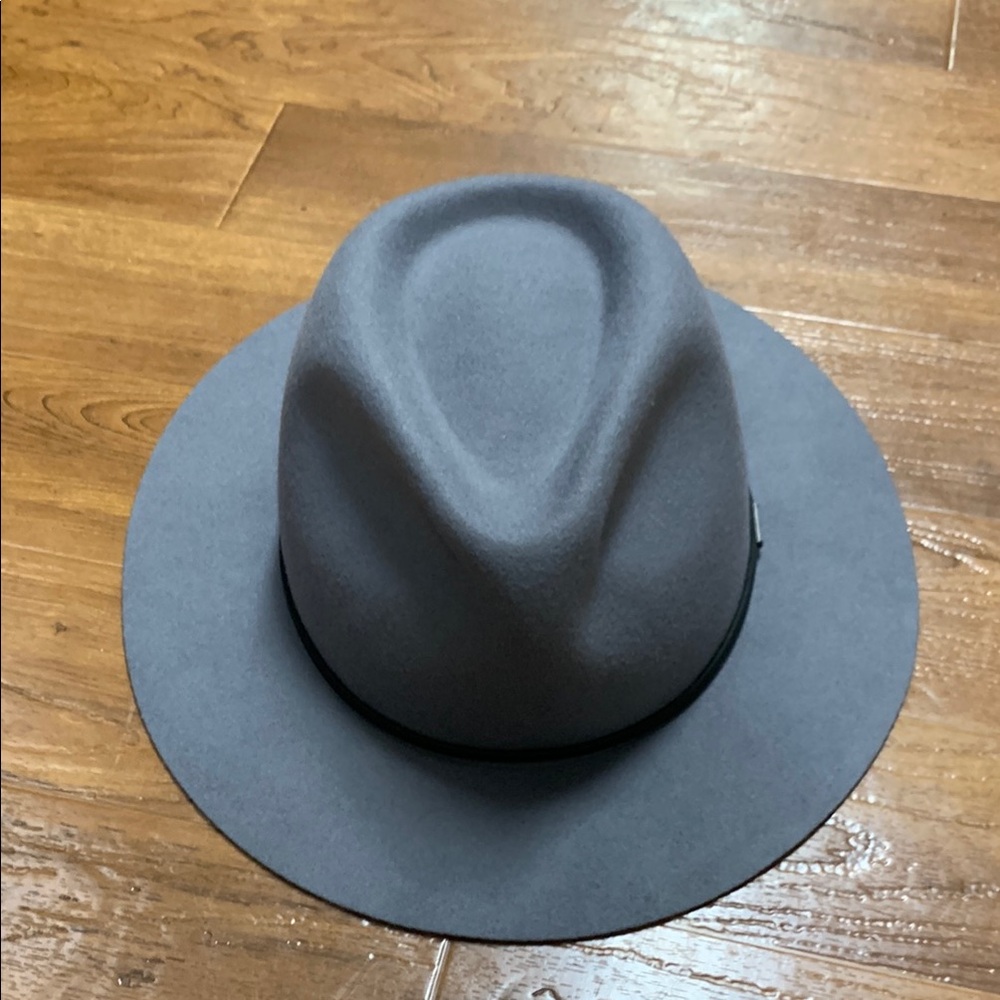 NWT Brixton Wesley Wool Wide-Brim Fedora Hat